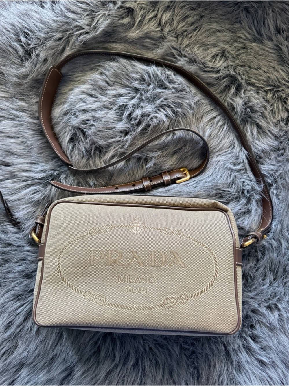 Prada Canvas Camera Bag Crossbody